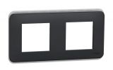 Frame, 2-gang, color anthracite, New Unica, Schneider Electric, NU400454