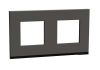 Frame, 2-gang, color black, New Unica, Schneider Electric, NU600482

