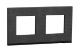 Frame, 2-gang, color black slate, New Unica, Schneider Electric, NU600487