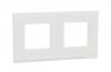 Frame, 2-gang, color white, New Unica, Schneider Electric, NU600489

