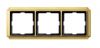 Frame, 3-gang, polished brass, Merten, Schneider Electric, MTN483321
