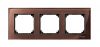 Frame, 3-gang, mahogany, Merten, Schneider Electric, MTN404304
