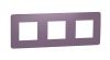 Frame, 3-gang, color purple/cream, New Unica, Schneider Electric, NU280615
