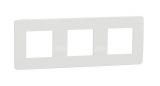 Frame, 3-gang, color white, New Unica, Schneider Electric, NU280618