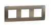 Frame, 3-gang, color bronze/black, New Unica, Schneider Electric, NU280652M
