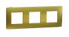 Frame, 3-gang, color gold/black, New Unica, Schneider Electric, NU280662M