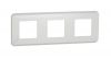 Frame, 3-gang, color white, New Unica, Schneider Electric, NU400618
