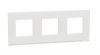 Frame, 3-gang, color white, New Unica, Schneider Electric, NU600689
