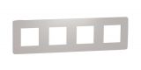 Frame, 4-gang, color light gray/white, New Unica, Schneider Electric, NU280824