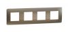 Frame, 4-gang, color bronze/cream, New Unica, Schneider Electric, NU280851M
