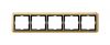 Frame, 5-gang, polished brass, Merten, Schneider Electric, MTN483521
 - 1