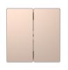 Cover, for double switch, Merten, Schneider Electric, color champagne, MTN3400-6051
