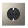 Cover plate, for schuko electrical socket, Merten, Schneider Electric, nickel, MTN2330-6050
