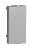 Cover plate, for electric switch, Schneider Electric, New Unica, color aluminium, NU986530