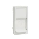 Cover plate, for  RJ45 socket, Schneider Electric, New Unica, color white, NU946018