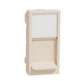 Cover plate, for  RJ45 socket, Schneider Electric, New Unica, color cream, NU946044