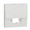 Cover plate, for fibre optic socket, Schneider Electric, New Unica, color white, NU943918
