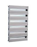 Frame with DIN rails, 800x600mm, 3 rows, for panel, Schneider electric, NSYDLM84