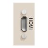 HDMI socket, single, built-in mount, ivory, New Unica, Schneider, NU343044
 - 3