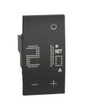 Room thermostat, 5А, 230VAC, black, Living Now, Bticino, KG4441