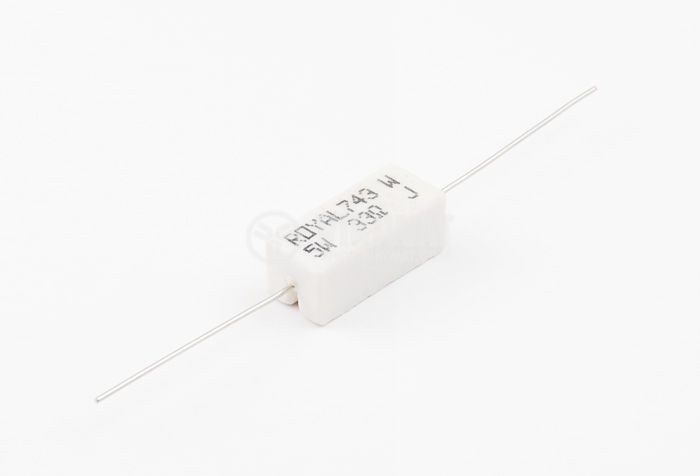 Wire Wound Ceramic Resistor 390 Ohm, 5W, 5%