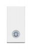 Push-button for bell, 10A, 250VAC, white, built-in, LED, RW4042V12
