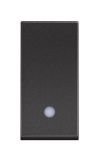 Push-button, 10A, 250VAC, color black, built-in, with LED, RG4005L