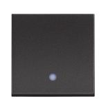 Push-button, 10A, 250VAC, color black, built-in, with LED, RG4005M2L