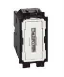 Push-button, 10A, 250VAC, color black, built-in, Living Now, Bticino, K4005A