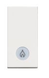 Единичен ключ за отопление (сх. 1), 16A, 250VAC, цвят бял, за вграждане, LED, RW4001LP