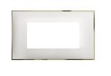 Frame, Bticino, Classia, 4 modules, color white gold, R4804WD