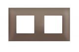 Frame, 2-gang Bticino, Classia, 4  modules, color brown, R4802M2TF