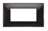 Frame, Bticino, Classia, 4 modules, color black gloss, R4804BC
