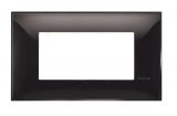 Frame, Bticino, Classia, 4 modules, color black gloss, R4804BC