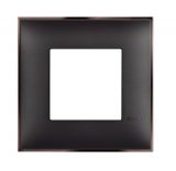 Frame, Bticino, Classia, 2  modules, color black nickel, R4802BH