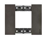 Frame, Bticino, Living Now, 2 modules, color black (space), KA4802NG