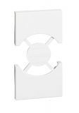 Cover plate, for electric socket, italian standard, Bticino, Living Now, color white,  KW03