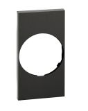 Cover plate, for electric socket, shuko, Bticino, Living Now, color black,  KG04