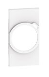 Cover plate, for shuko socket, hole for USB, Bticino, Living Now, color white, KW63
