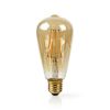 LED filament bulb (pear shape) 5W, E27, 230VAC, 500lm, 2200K, extra warm white, amber, WIFILF10GDST64 
 - 3
