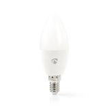 Wi-Fi Smart LED bulb, 4.5W, E14, C37, 220VAC, 350lm, 2700К, warm white + RGB, dimmable, WIFILC11WTE14, NEDIS
