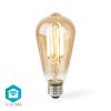 Wi-Fi Smart LED filament bulb, 7W, E27, 230VAC, 806lm, 1800-3000K, warm white, amber, WIFILRF10ST64
 - 1