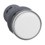 Indicator lamp LED, XA2EVM1LC, 230VAC, white, ф22mm