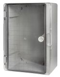 Panel box, with transparent cover, 300x400x180mm, PC, EUROPLASTIK