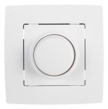 Rotary dimmer, 10A, 230VAC, for built-in, color white, ELMARK, CITY