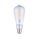 Wi-Fi Smart LED filament лампа, 7W, E27, 230VAC, 750lm, 2700K, Shelly Vintage ST64