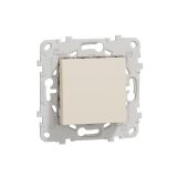 Push-button, 10A, 250VAC, built-in mount, ivory, New Unica, NU520644