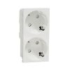 Double socket outlet, 16A, 250VAC, white, built-in, schuko, New Unica, NU306718A
 - 1