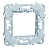 Mounting frame, 1-gang, metallic, color gray, New Unica, Schneider Electric, NU7002