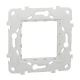 Mounting frame, 1-gang, plastic, color white, New Unica, Schneider Electric, NU7002P